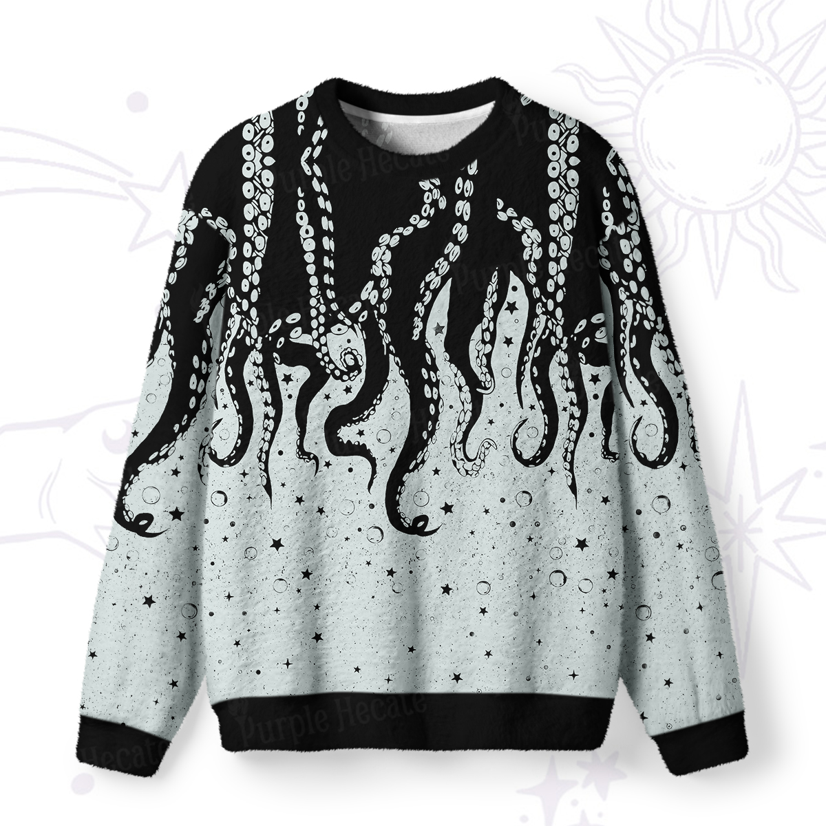 Purplehecate Tentacles of the Deep Fuzzy Ugly Sweatshirt