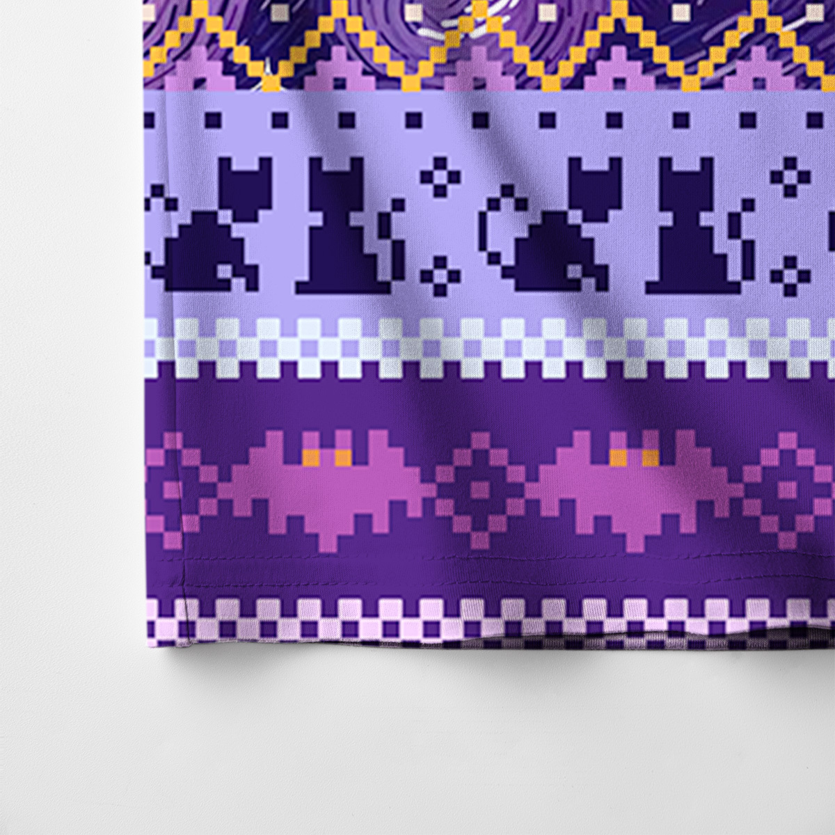 Purplehecate Mystic Cat Beneath the Cosmic Veil Halloween Pajamas