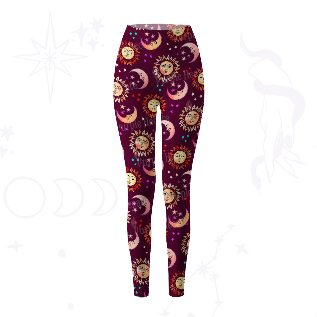 Purplehecate Dancing Suns and Lunar Dreams Yoga Pants Yoga Pants