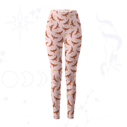 Purplehecate Moth and Moon Yoga Pants