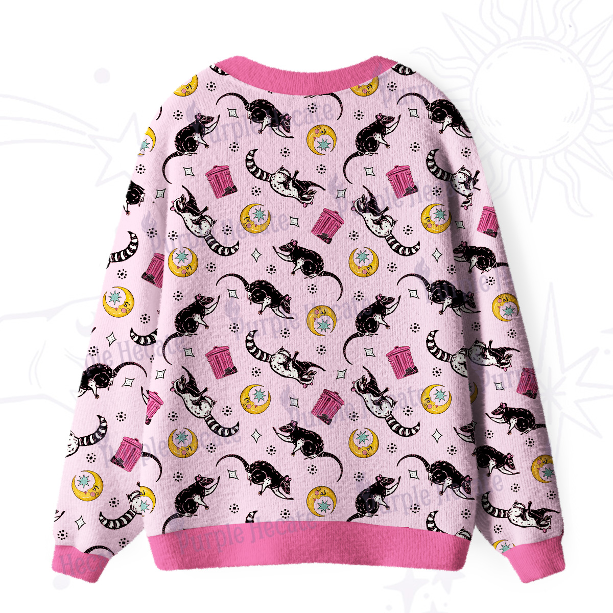 Purplehecate Midnight Team Trash Ugly Cardigan Sweaters