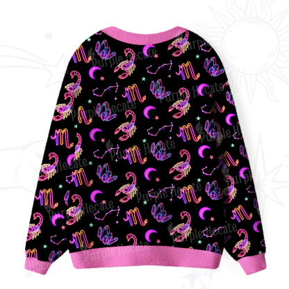 [Copy]Purplehecate Scorpio Spirit Zodiac Ugly Cardigan Sweaters