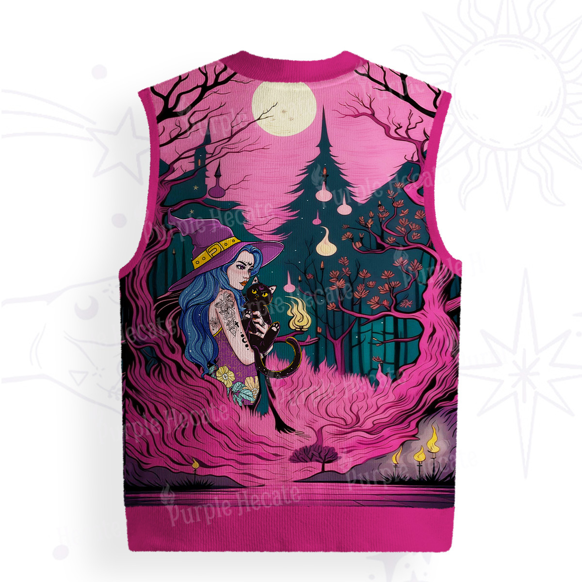 Purplehecate The Witch and Her Familia Ugly Sweater Vest