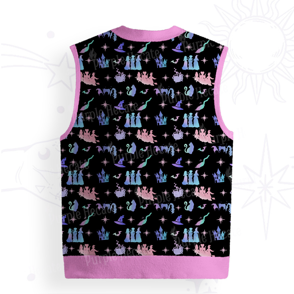 Purplehecate Spellbound Sisters Ugly Sweater Vest