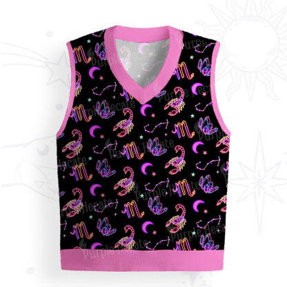 Purplehecate Scorpio Spirit Zodiac Ugly Sweater Vest