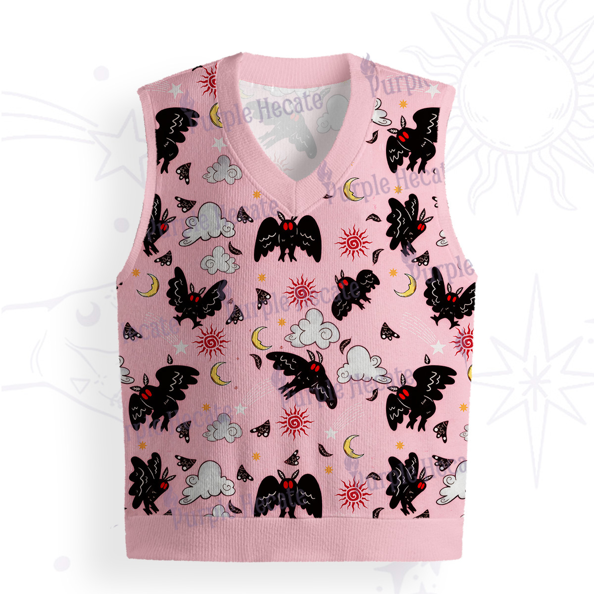 Purplehecate Cryptid Mothman Ugly Sweater Vest