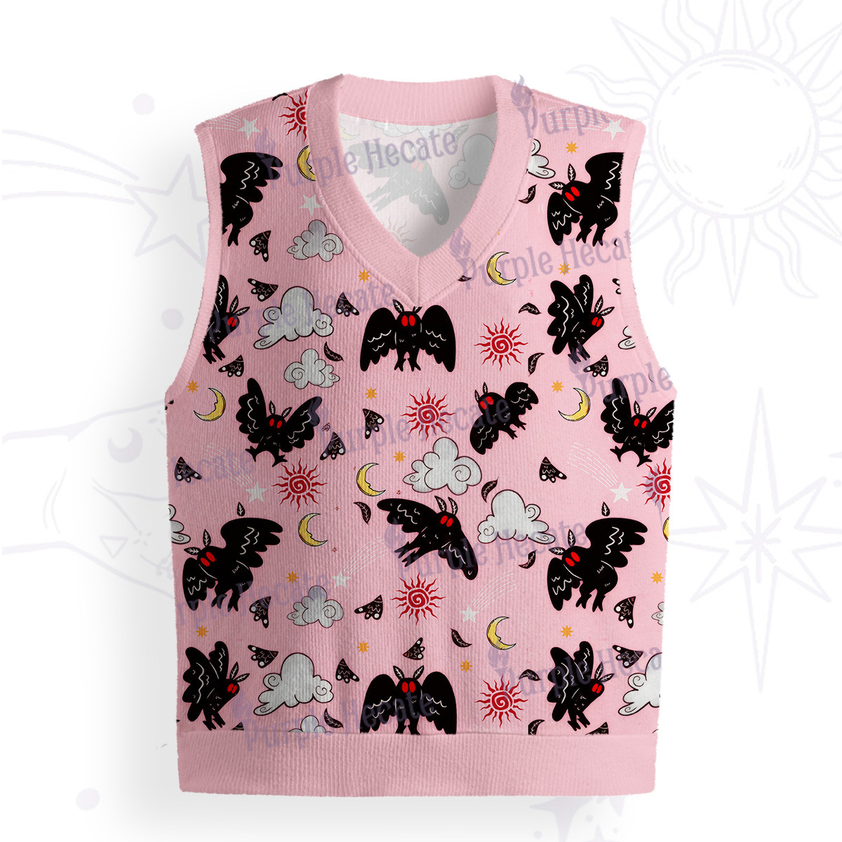 Purplehecate Cryptid Mothman Ugly Sweater Vest