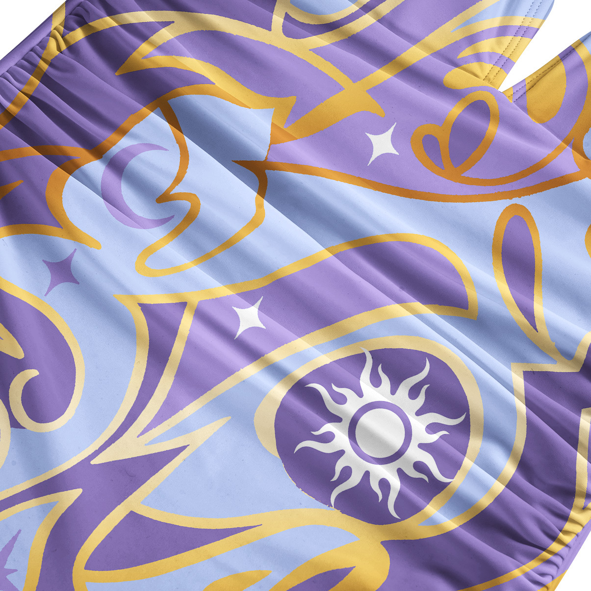 Purplehecate Divination Night Print One-Piece Swimsuit