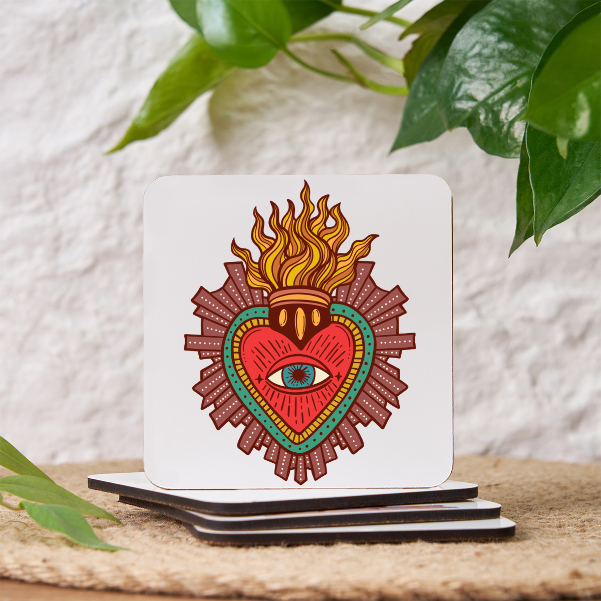 Purplehecate Sacred Heart Coaster