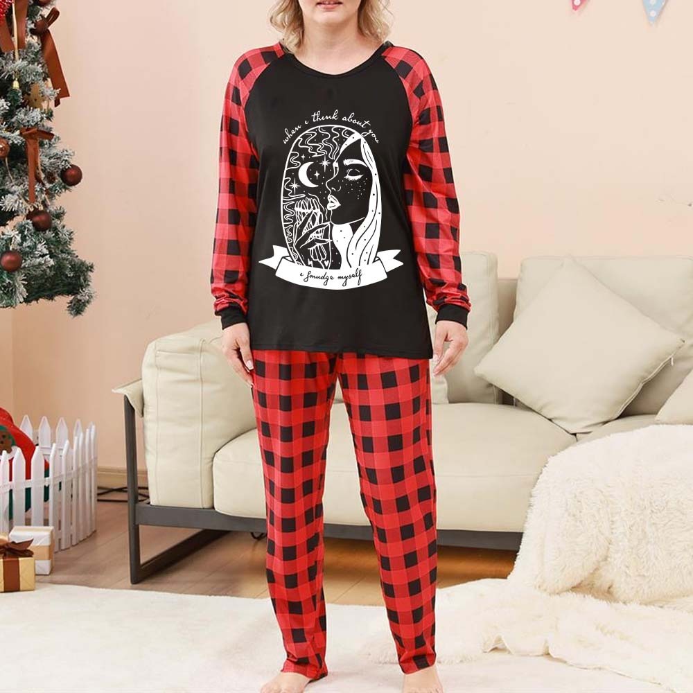 Purplehecate When I Think About You I Smudge Myself Christmas Pajamas