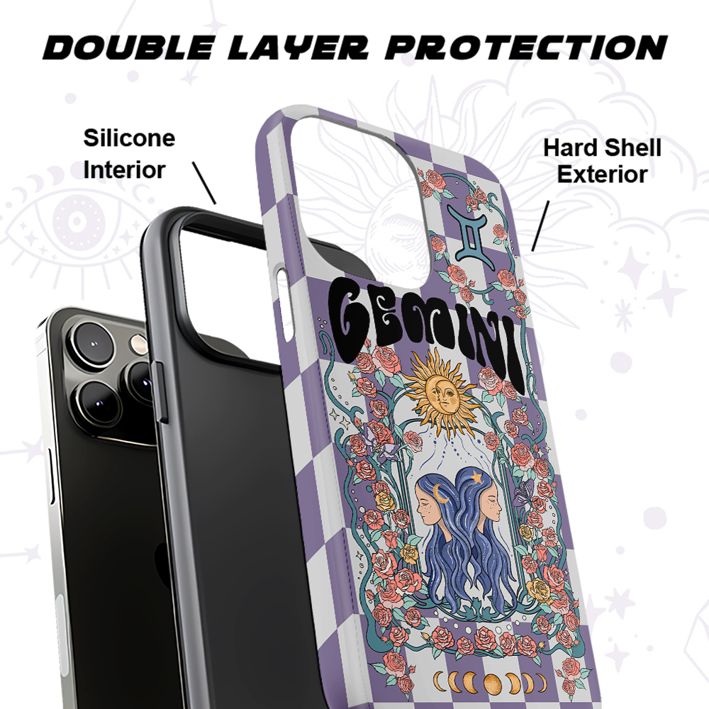 Purplehecate Gemini Spirit Zodiac Collage Phone Case