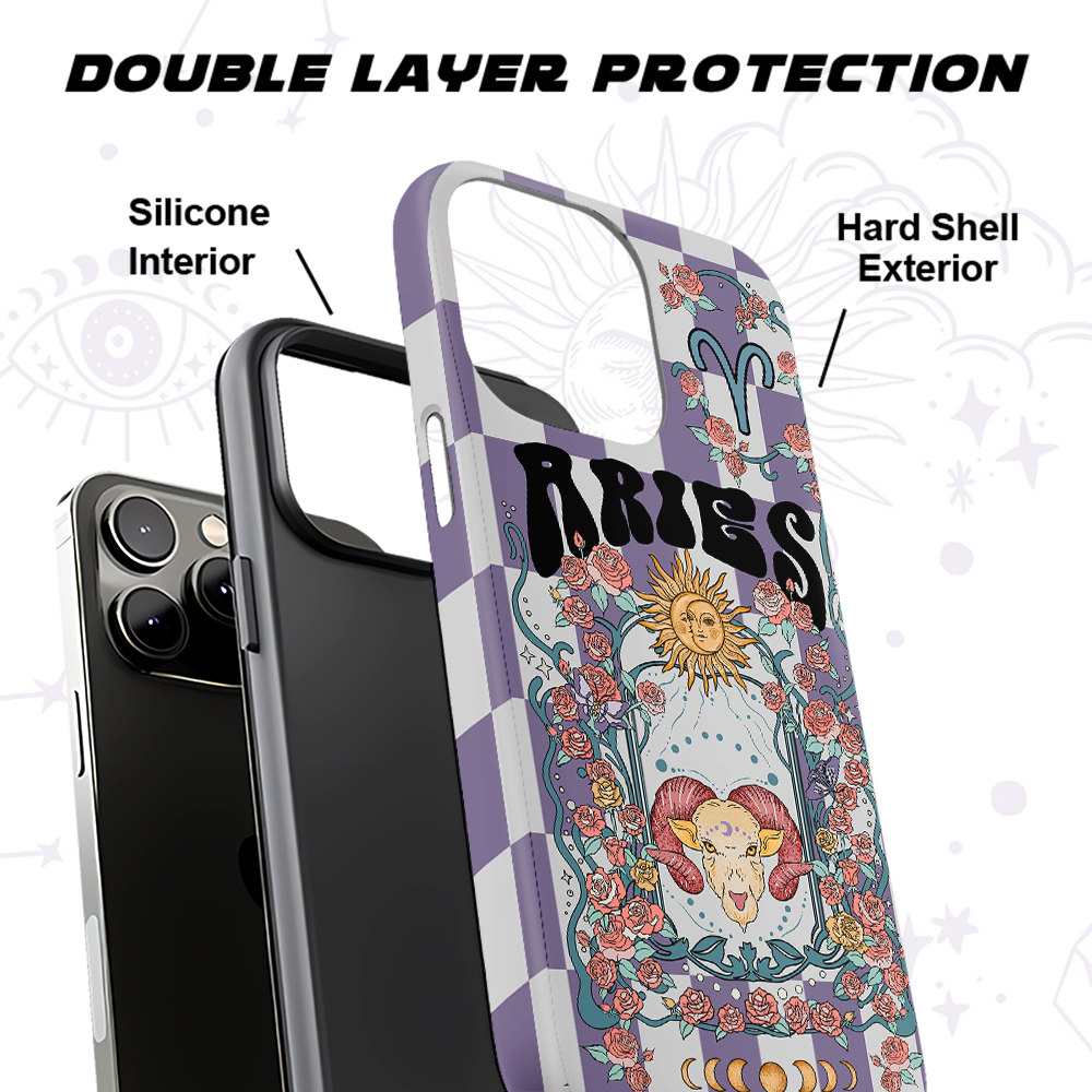 Purplehecate Aries Spirit Zodiac Collage Phone Case
