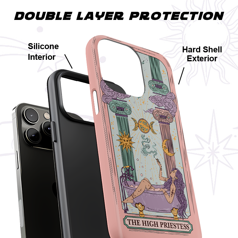 Purplehecate The High Priestess Tarot Card Phone Case