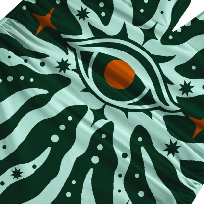 Purplehecate Green Vision Illusion One-Piece Swimsuit