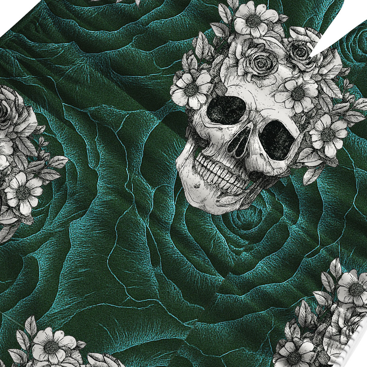 Purplehecate Rose Skull One-Piece Swimsuit