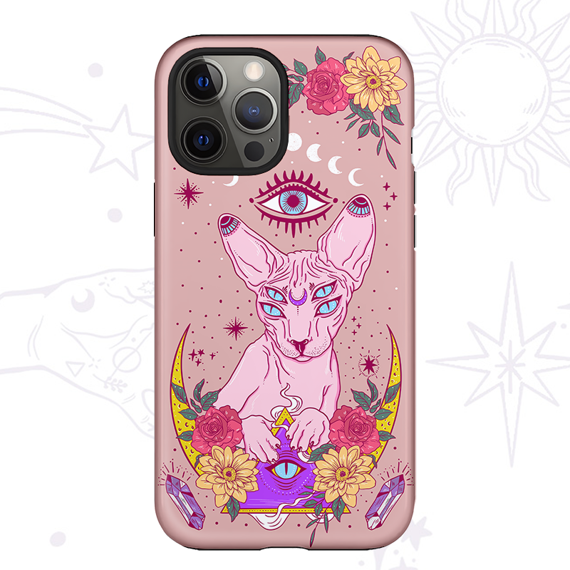 Purplehecate Moon Phase Cat Phone Case