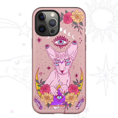 Purplehecate Moon Phase Cat Phone Case