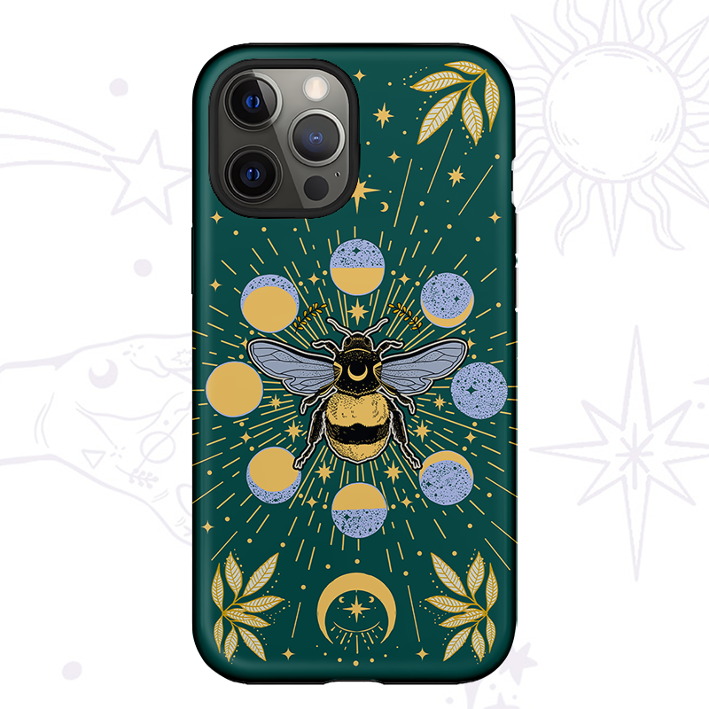 Purplehecate Phases of the Moon Bee Phone Case