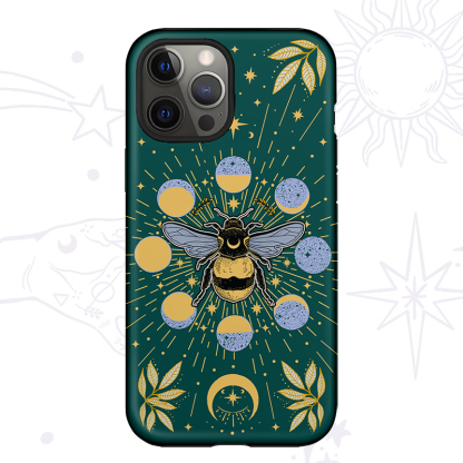 Purplehecate Phases of the Moon Bee Phone Case