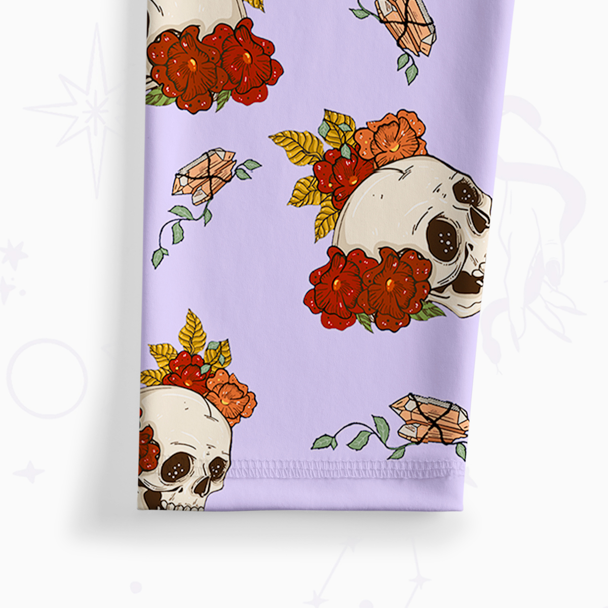 Purplehecate Flowers and Bones Yoga Pants