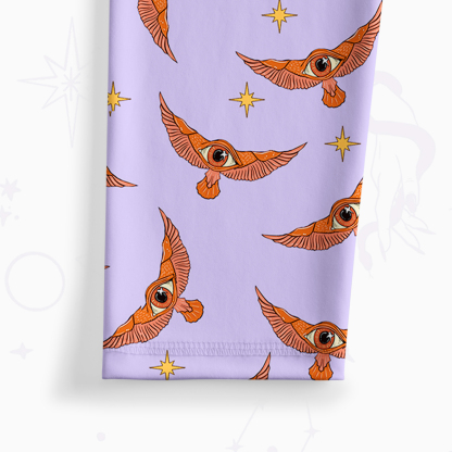 Purplehecate Moth and Moon Yoga Pants