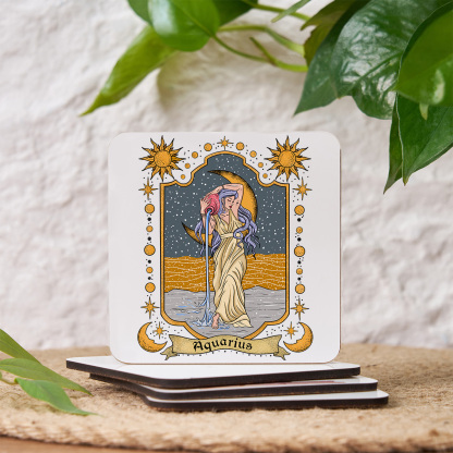 Purplehecate Aquarius Zodia Coaster