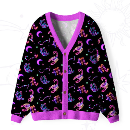 [Copy]Purplehecate Scorpio Spirit Zodiac Ugly Cardigan Sweaters
