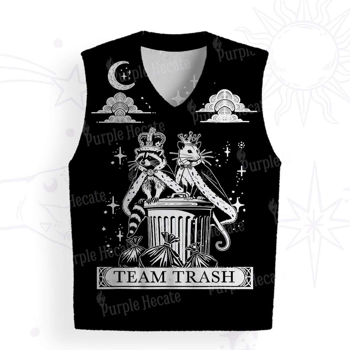 Purplehecate The Team Trash Kingdom Ugly Sweater Vest