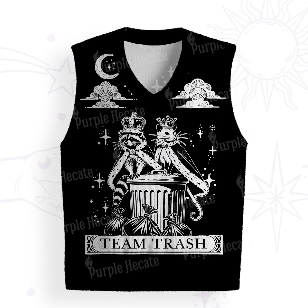 Purplehecate The Team Trash Kingdom Ugly Sweater Vest