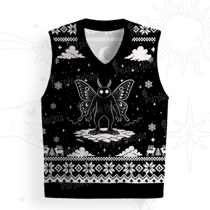 Purplehecate Dark Moth Ugly Sweater Vest
