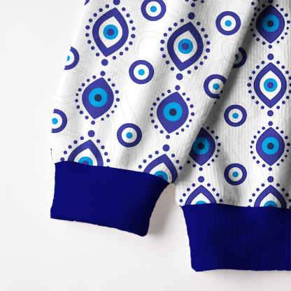 Purplehecate Evil Eye Protection Fuzzy Ugly Christmas Sweatshirt