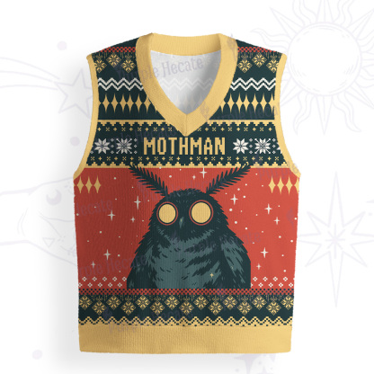 Purplehecate Mothman Eating Soup Ugly Sweater Vest