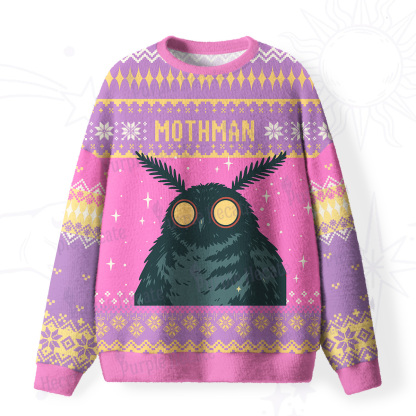 Purplehecate Mothman Eating Soup Fuzzy Ugly Sweatshirt