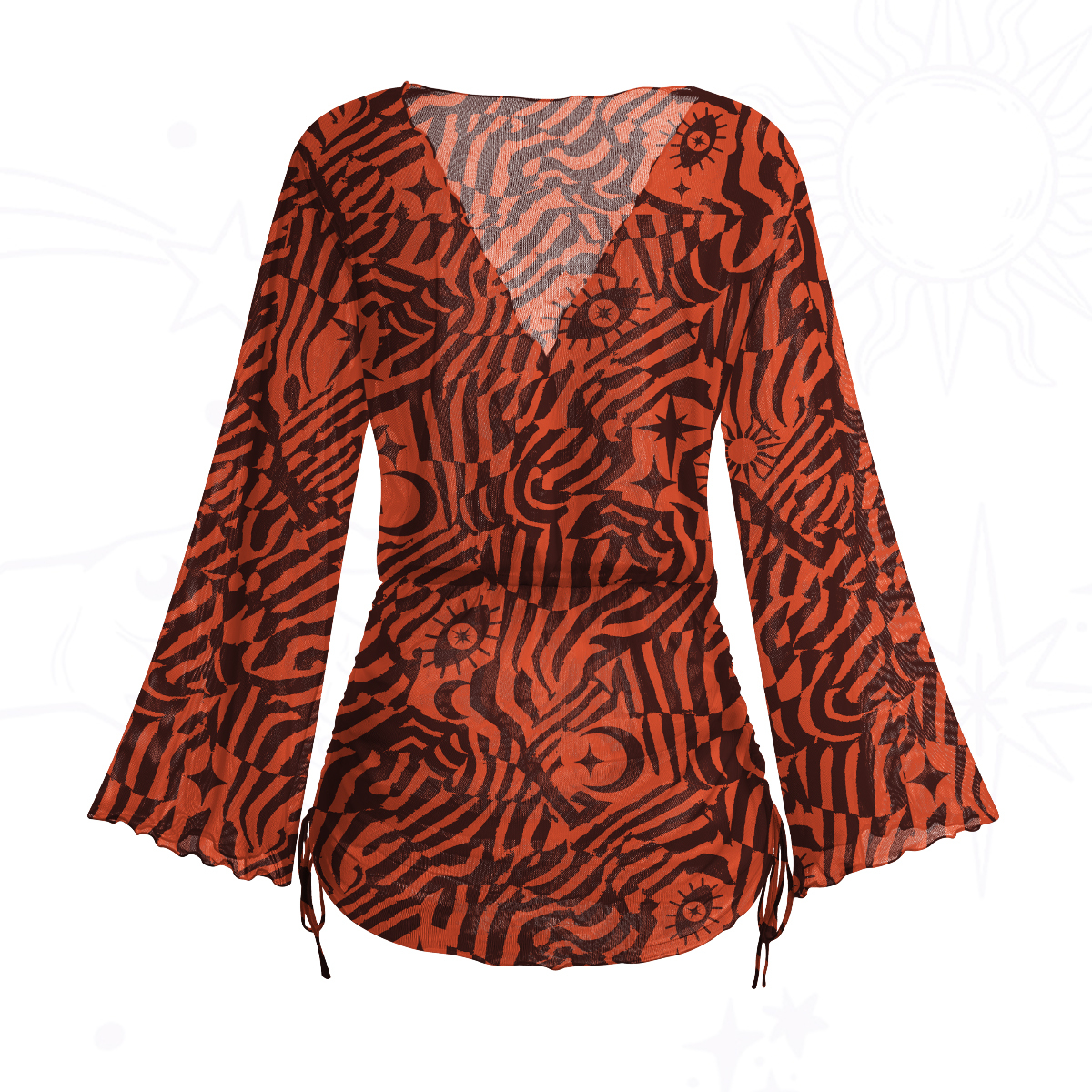 Purplehecate Runic Shadows Mesh Cover Up Dress