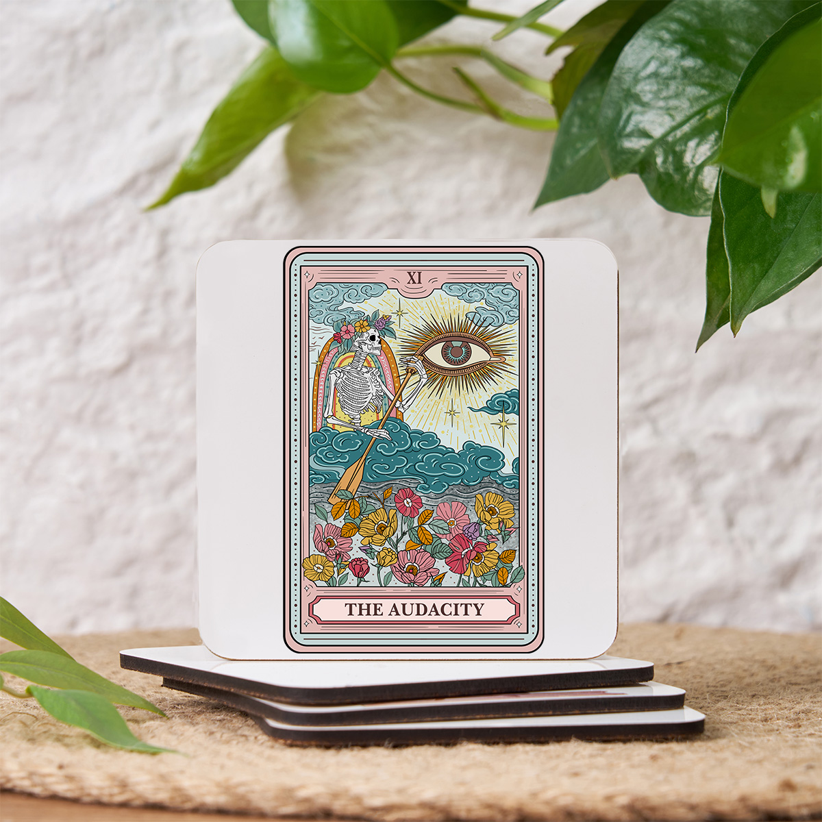 Purplehecate The Audacity Tarot Coaster