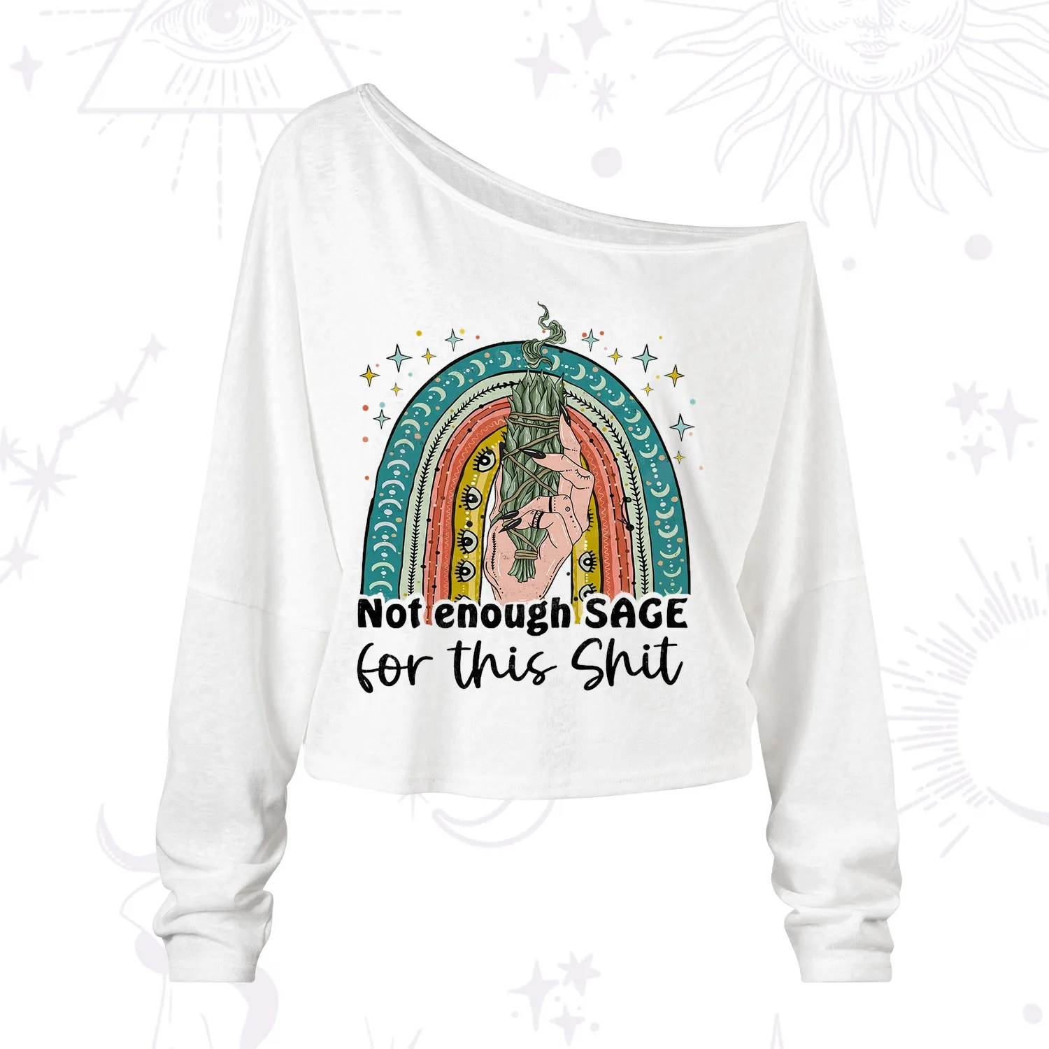 Purplehecate Not Enough Sage For This Sh*t One Shoulder Long Sleeve Shirt