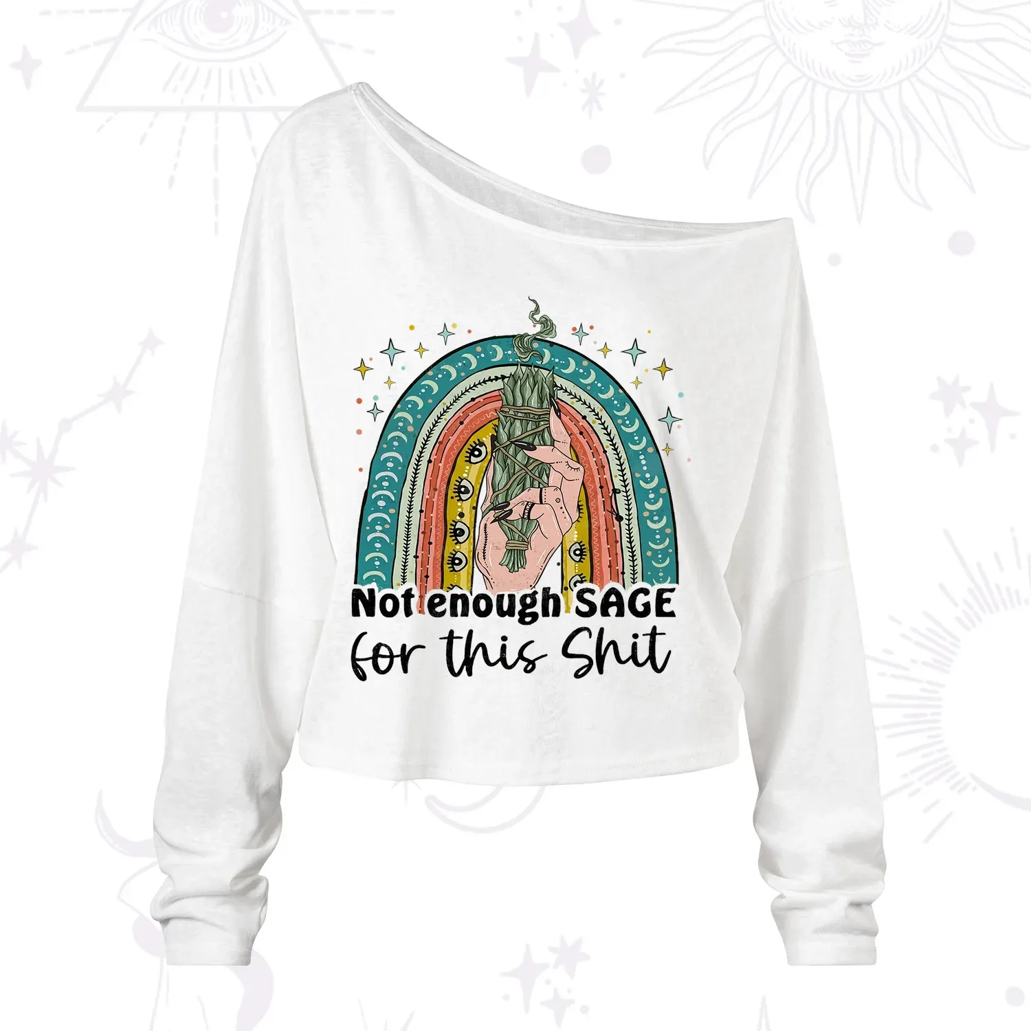 Purplehecate Not Enough Sage For This Sh*t One Shoulder Long Sleeve Shirt