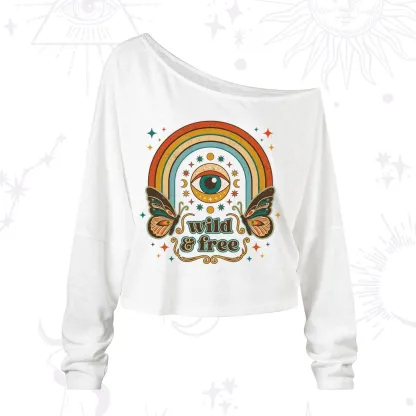 Purplehecate Wild And Free One Shoulder Long Sleeve Shirt