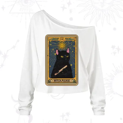 Purplehecate The Witch Please Tarot One Shoulder Long Sleeve Shirt