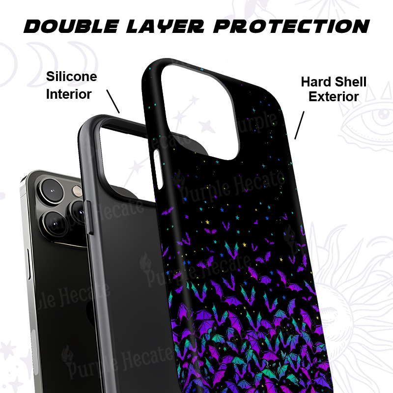 Purplehecate Rainbow Bat Phone Case