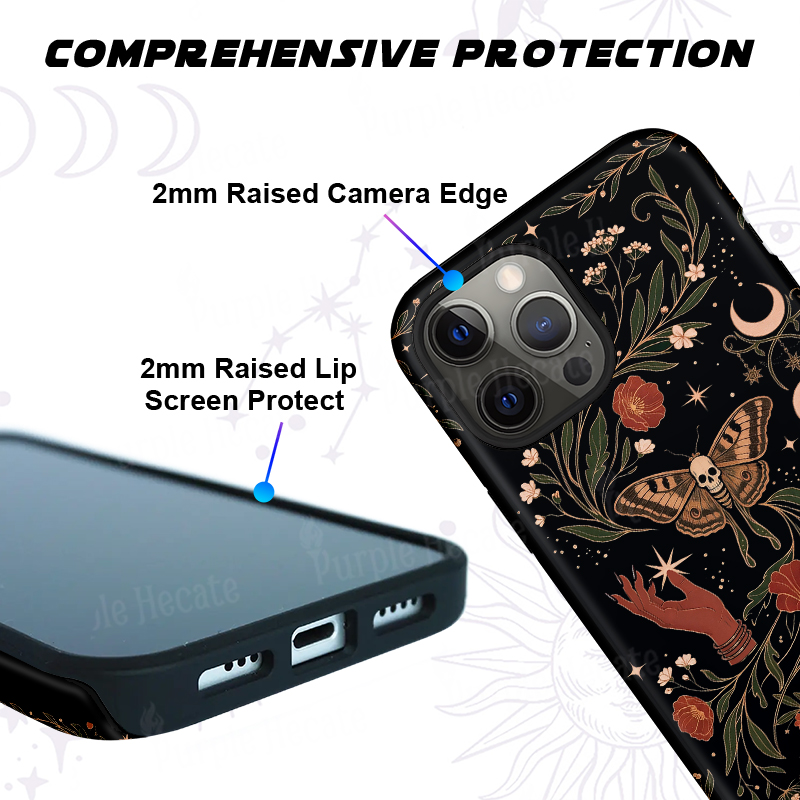 Purplehecate Death Moth Rebirth Phone Case