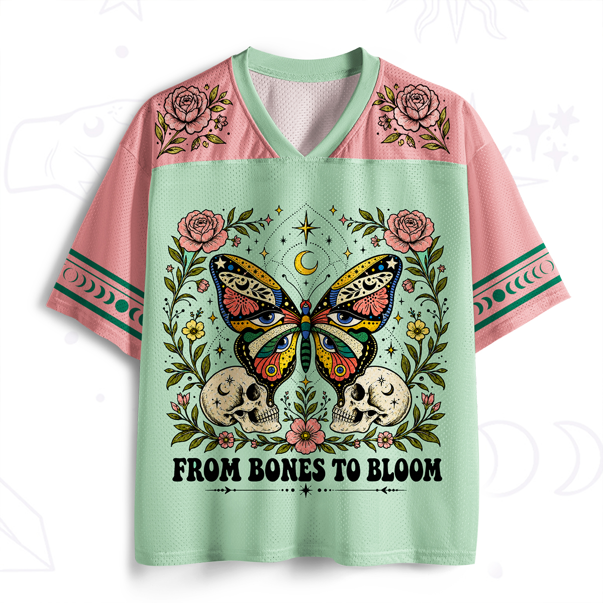 Purplehecate From Bones to Bloom Butterfly Mesh Jersey