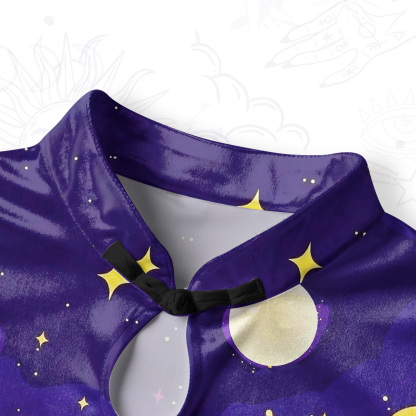 Purplehecate Midnight Cosmic Cat Fantasy Velvet Bodycon Dress