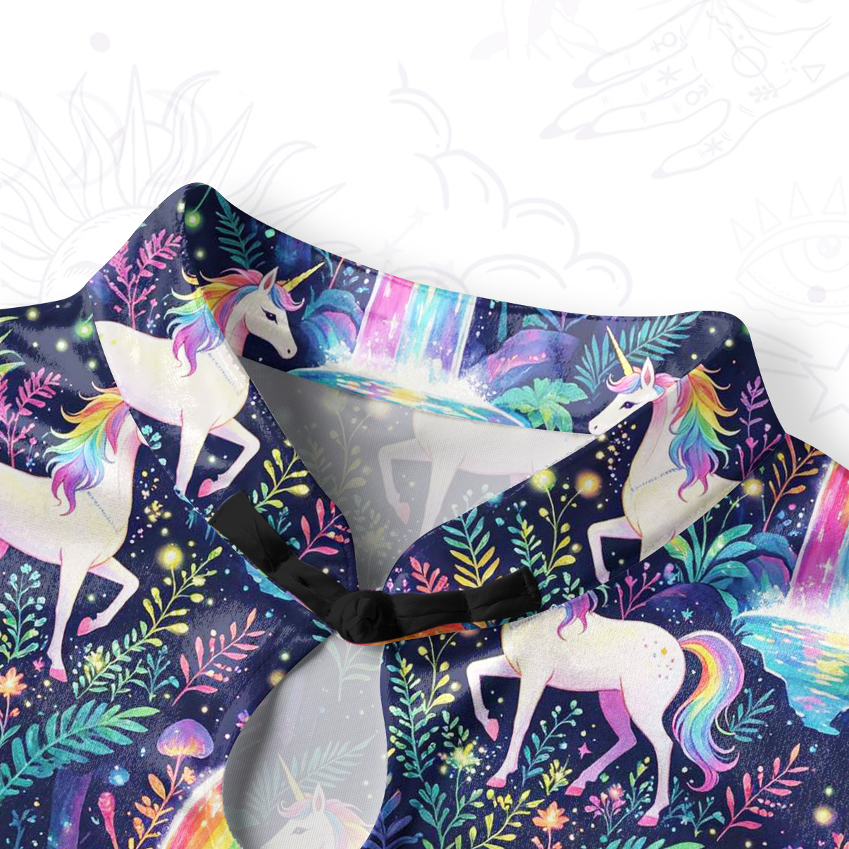 Purplehecate Rainbow Forest Unicorn Magic Velvet Bodycon Dress