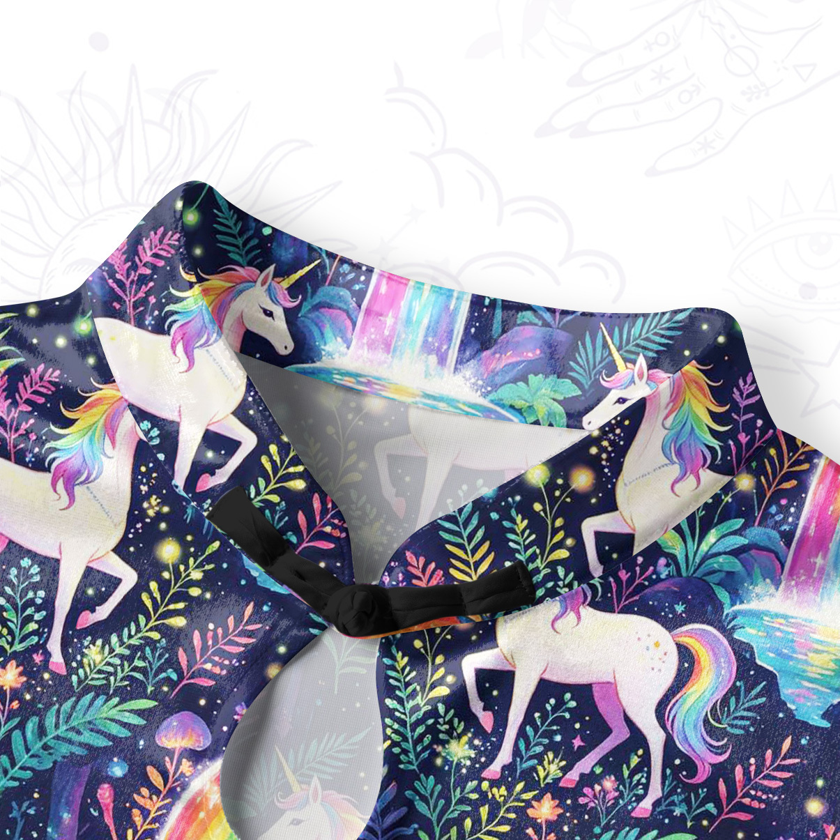 Purplehecate Rainbow Forest Unicorn Magic Velvet Bodycon Dress