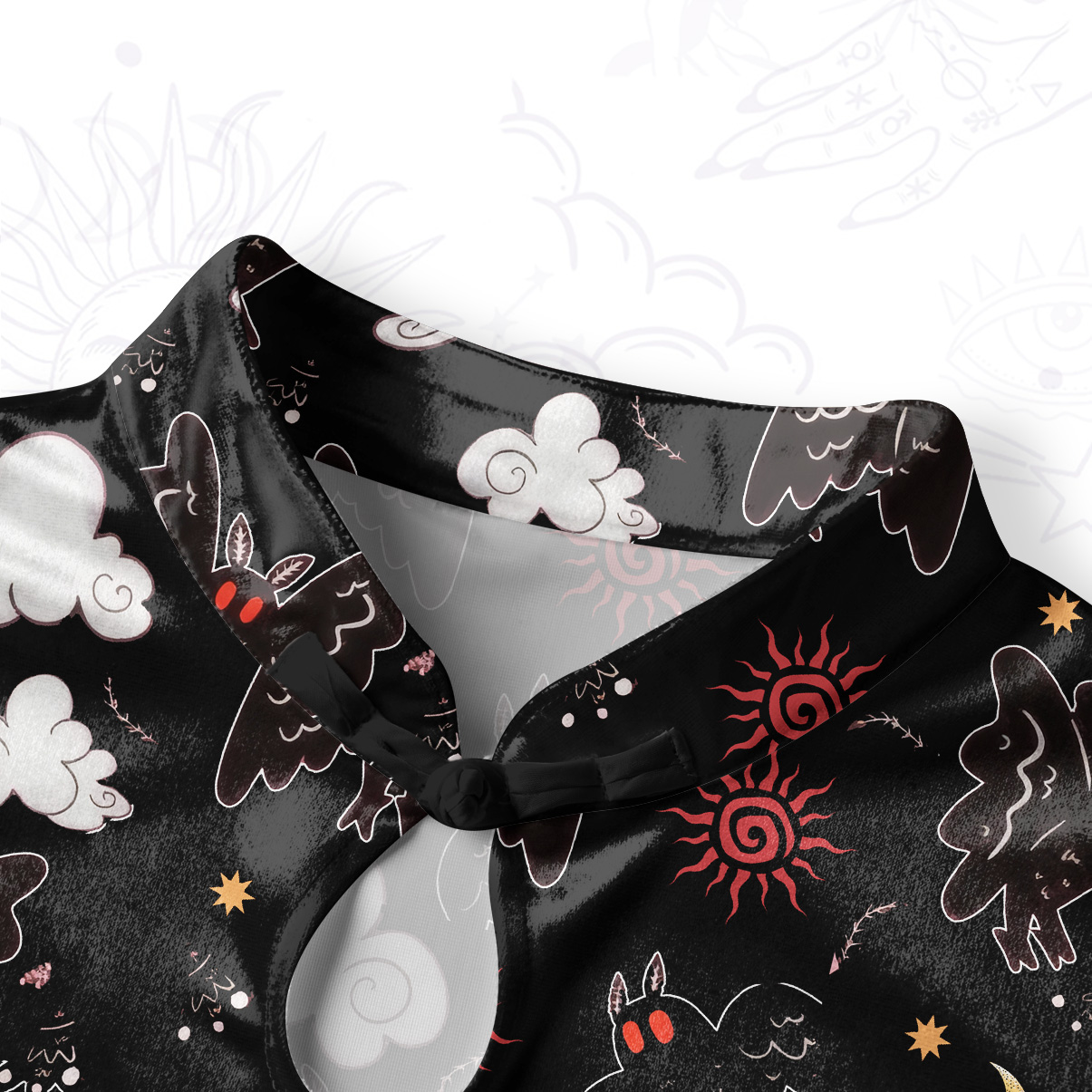 Purplehecate Cryptid Mothman Velvet Bodycon Dress