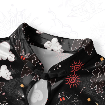 Purplehecate Cryptid Mothman Velvet Bodycon Dress