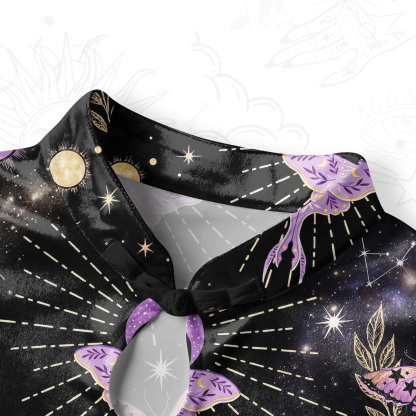 Purplehecate Starry Night Lunar Moth Velvet Bodycon Dress