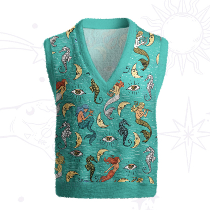 Purplehecate Mermaid Magic Ugly Sweater Vest