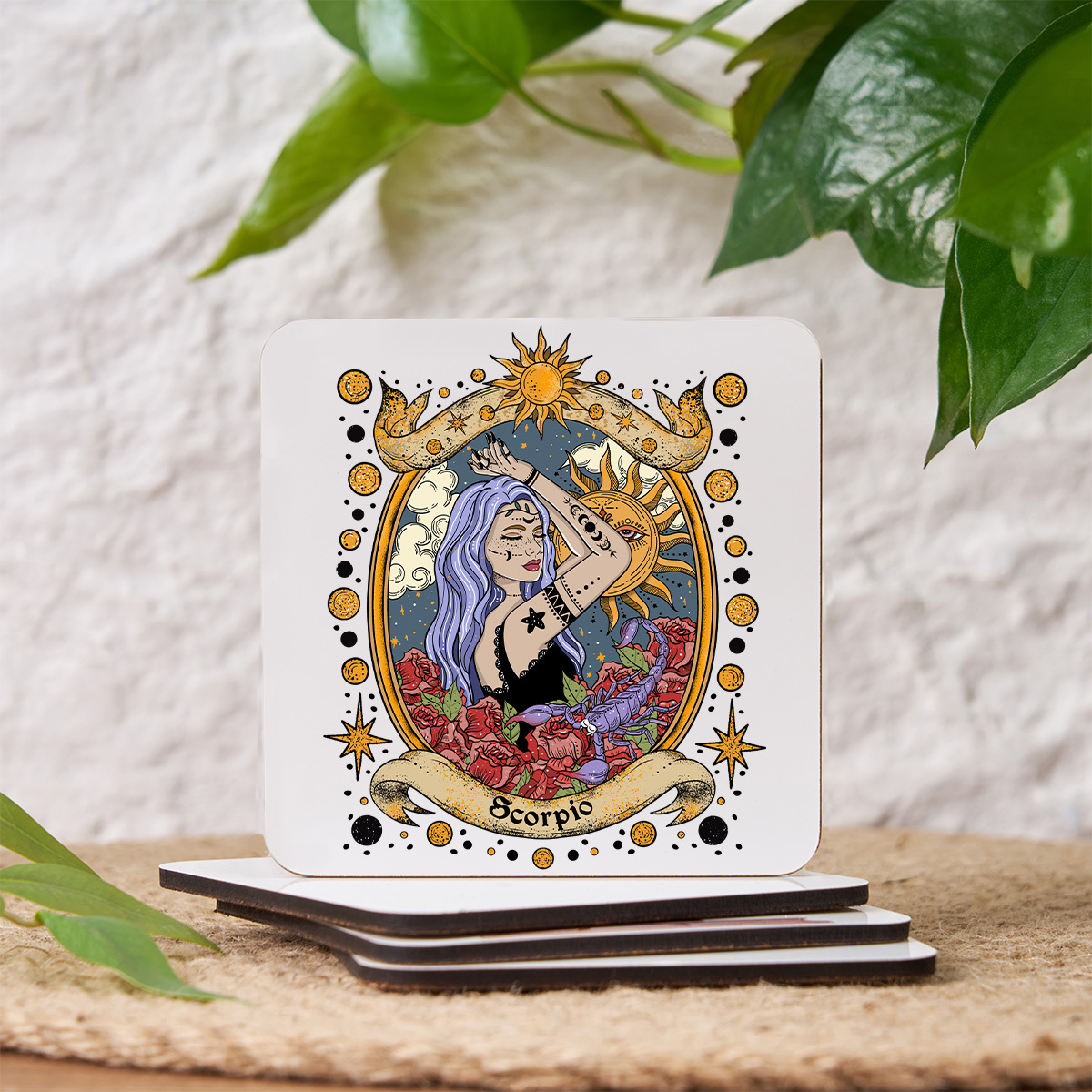 Purplehecate Scorpio Radiance Zodiac Coaster